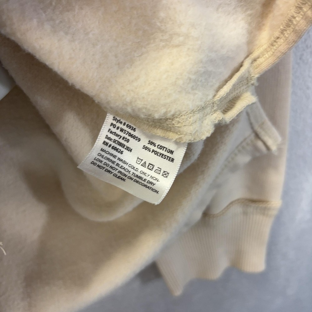 NWT FORD Bronco Built Wild Hoodie Sweatshirt Womens Medium Beige Fleece - Picture 9 of 11